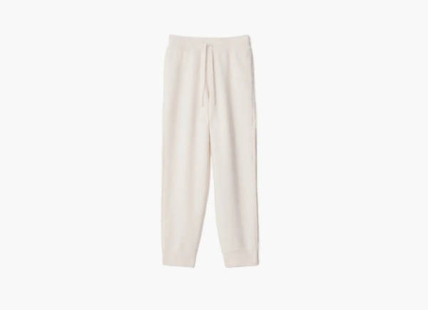 Burberry Cashmere Blend Jogging Pants Chalk 