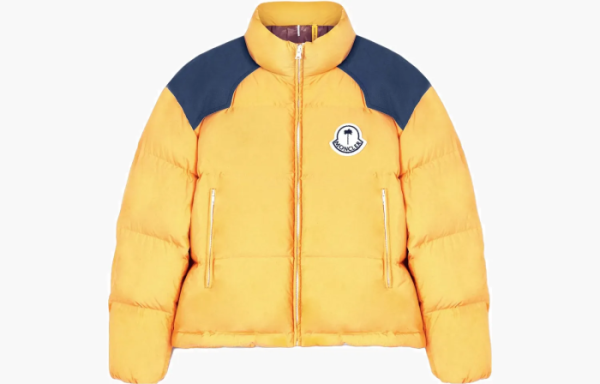 Moncler Down Jacket Unisex Yellow-blue 