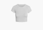 Alo Yoga Soft Crop Finesse Short Sleeve White 