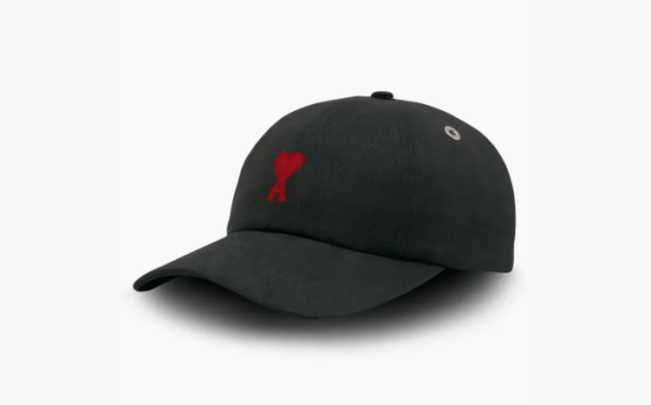 AMI Paris Ami De Coeur Embroidery Cap Black  AMI Paris Ami De Coeur Embroidery Cap Black