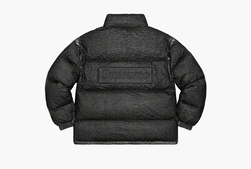 Supreme Reflective Speckled Down Puffer Jacket Black