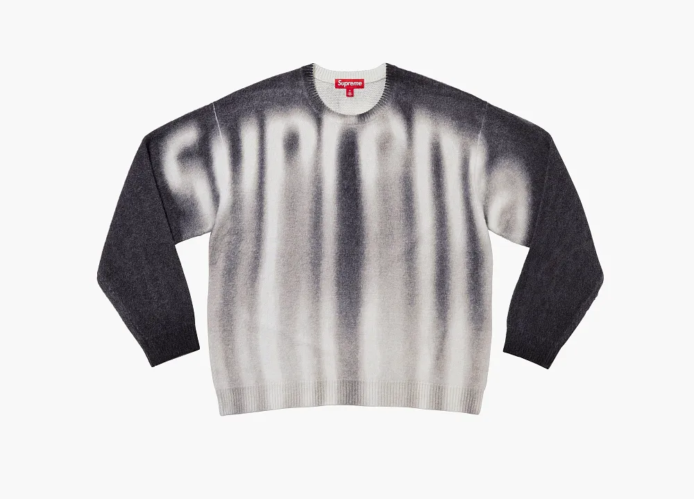 Supreme Blurred Logo Sweater Black