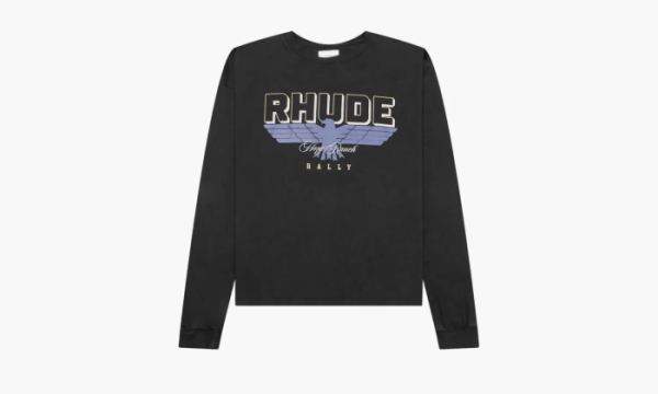 RHUDE Hope Ranch Long-sleeve Tee Vintage Black 