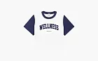 Sporty & Rich Wellness Ivy Color Block Cropped Tee White