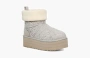 Wmns Classic Mini Platform Felted Boot 'Grey' 