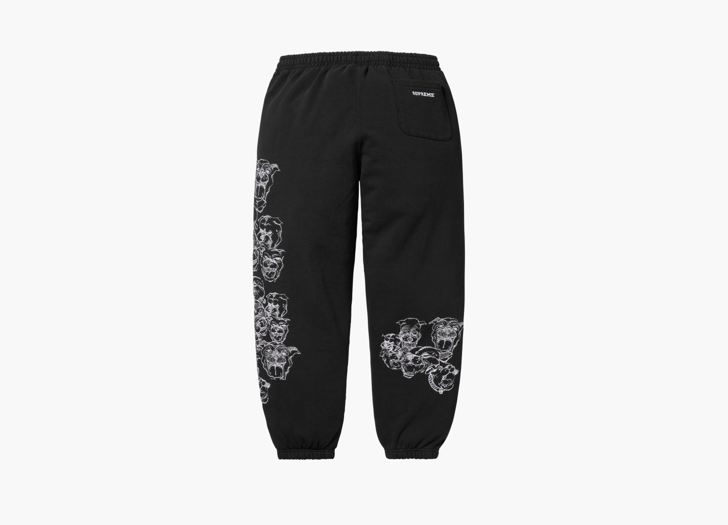 Supreme  Pitbulls Embroidered Sweatpant  "Black" 