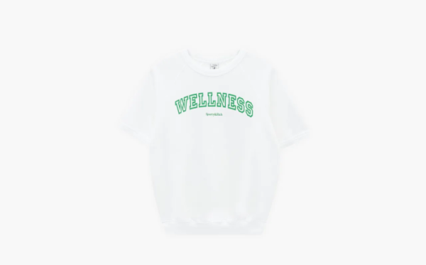 Sporty & Rich Wellness IVY (outline) Short Sleeve Crewneck SS24 White 