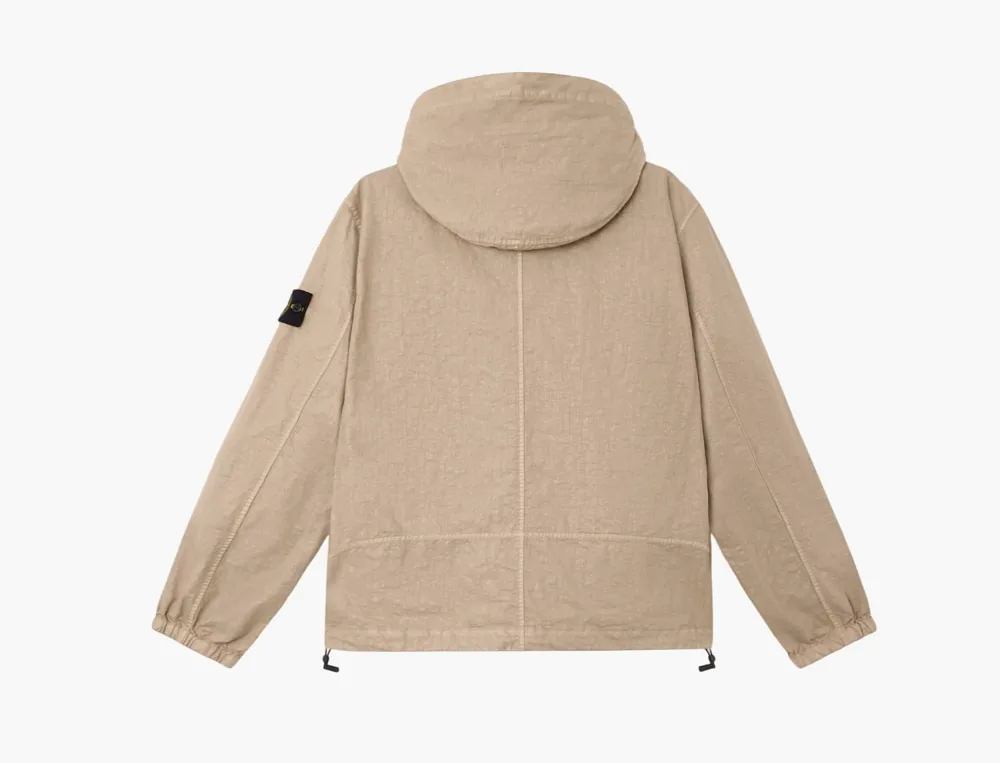 Stone Island Organic-Look Nylon Panama-TC Hooded Jacket Desert