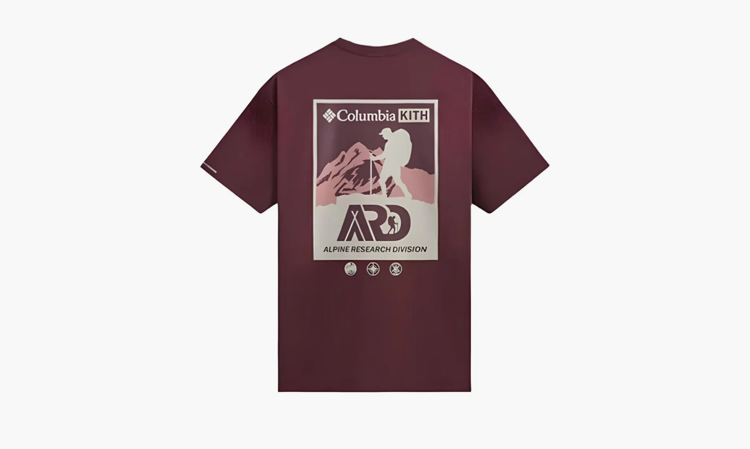 KITH X Columbia Ard Vintage Tee Burgundy 