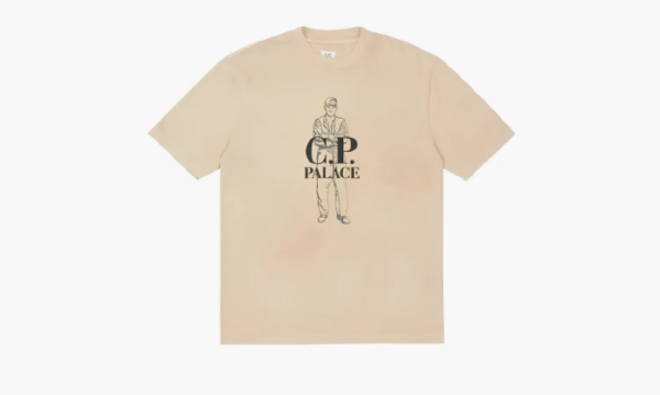 PALACE X C.P. Company T-shirt Beige 