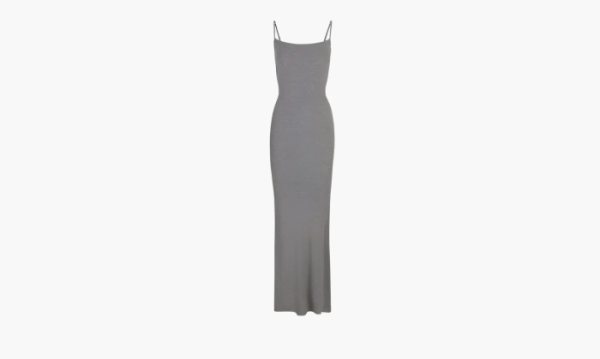 SKIMS Soft Lounge Long Slip Dress Grey 