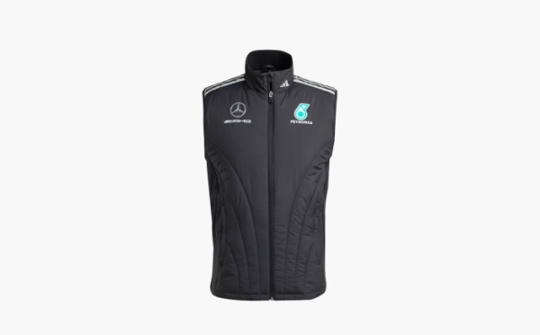 Adidas Black Mercedes-AMG Petronas F1 Team Team Wear Mechanics Full-Zip Vest Black/Reflective Silver  Adidas Black Mercedes-AMG Petronas F1 Team Team Wear Mechanics Full-Zip Vest Black/Reflective Silver
