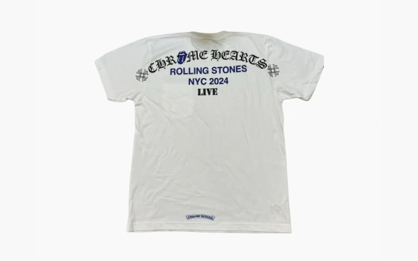 Chrome Hearts x Rolling Stones Logo T-Shirt White 