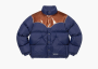 Supreme Glitter Yoke Down Puffer Jacket Navy 