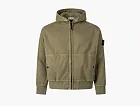 Stone Island Zip-Up Hooded Jacket Military Green