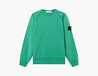 Stone Island Organic Cotton Fleece Crewneck Sweatshirt Malachite