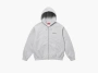 Supreme Crest Zip Up Hooded Sweatshirt Heather Grey 