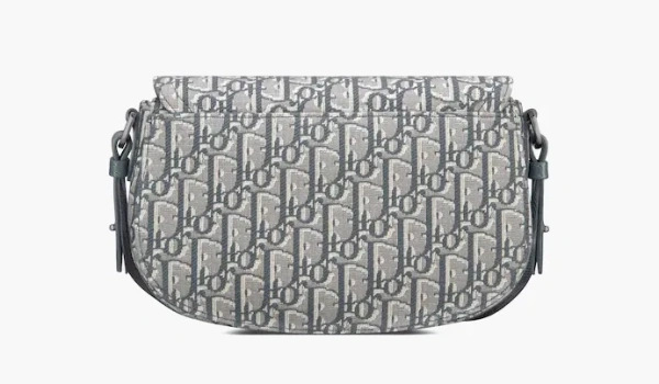 Dior Saddle Messenger Gray Calfskin 