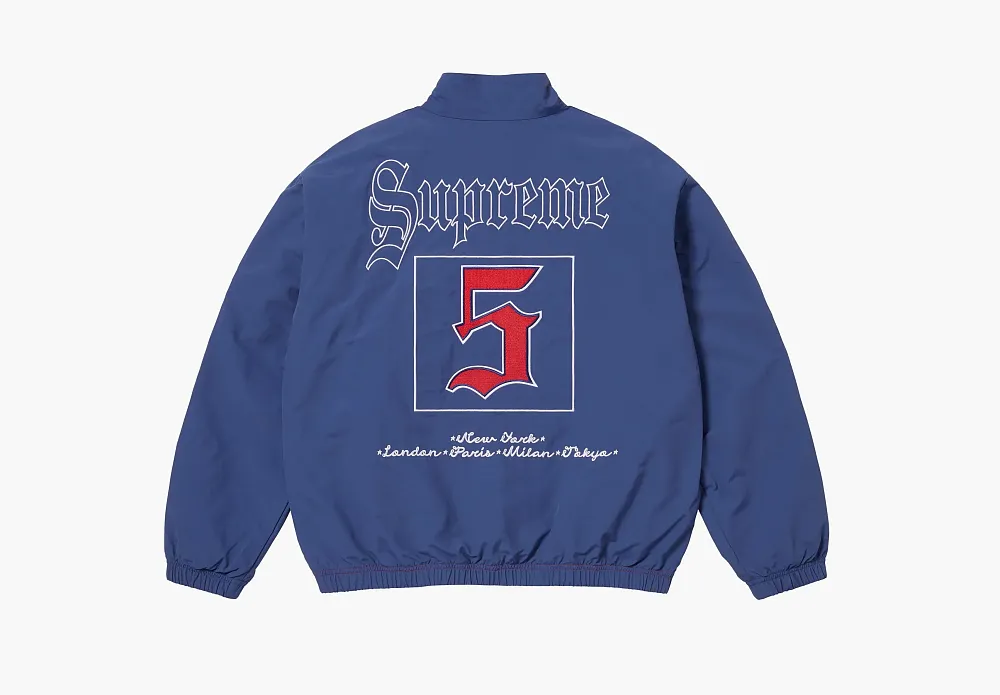 Supreme Old English Track Jacket  Light Navy