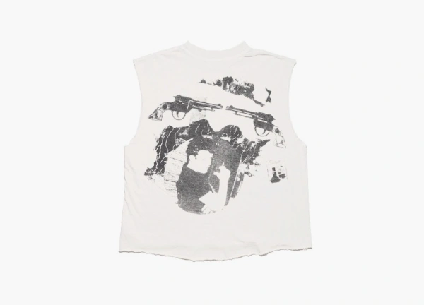 Enfants Riches Déprimés Endless Blockades Cut Off T-Shirt Faded White  Enfants Riches Déprimés Endless Blockades Cut Off T-Shirt Faded White