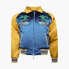 RHUDE Palm Eagles Souvenier Jacket Navy / Mustard Yellow