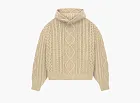 Fear of God Essentials Cable Knit Hoodie Gold Heather
