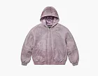 Supreme Studded Hooded Leather Jacket Lilac