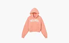 Sporty & Rich Wellness Ivy Cropped Hoodie Salmon/White