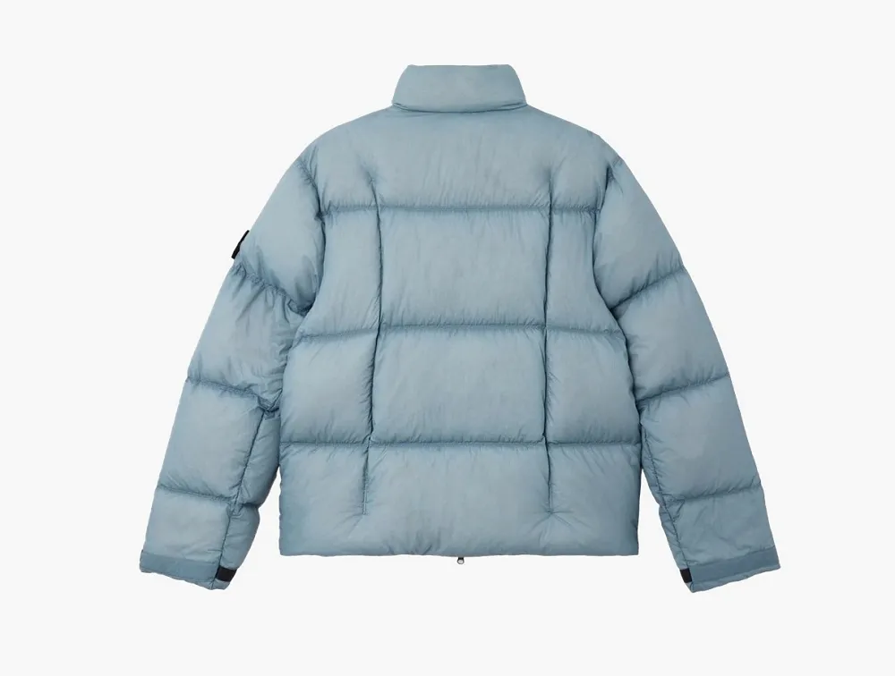Stone Island Lightweight Stand Collar Down Jacket Avio Blue