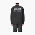 Carhartt WIP Quilted Liner Jacket Black Back Logo