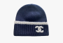 Chanel Beanie Hat Wool "Navy Blue" 