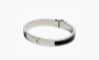 Hermès Plated Metal Enamel Bangles Unisex Silver 