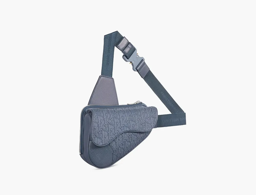 Dior x Stone Island Saddle Bag Blue