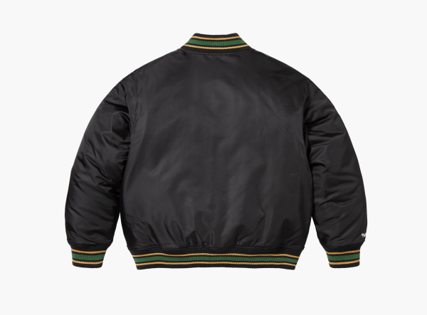 Supreme x Mitchell & Ness Satin Varsity Jacket Black  Supreme x Mitchell & Ness Satin Varsity Jacket Black