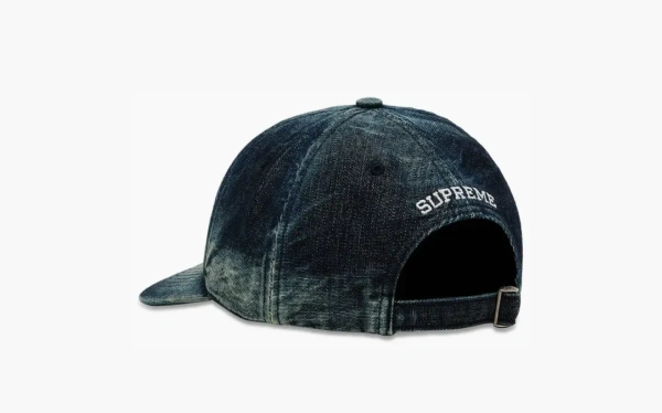 Supreme Cordura Denim S Logo 6-Panel Bleached Indigo 