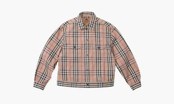 Supreme X Burberry Trucker Jacket Beige  Supreme X Burberry Trucker Jacket Beige