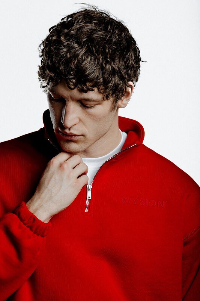 WYSION ZIP SWEATSHIRT CARMINE RED