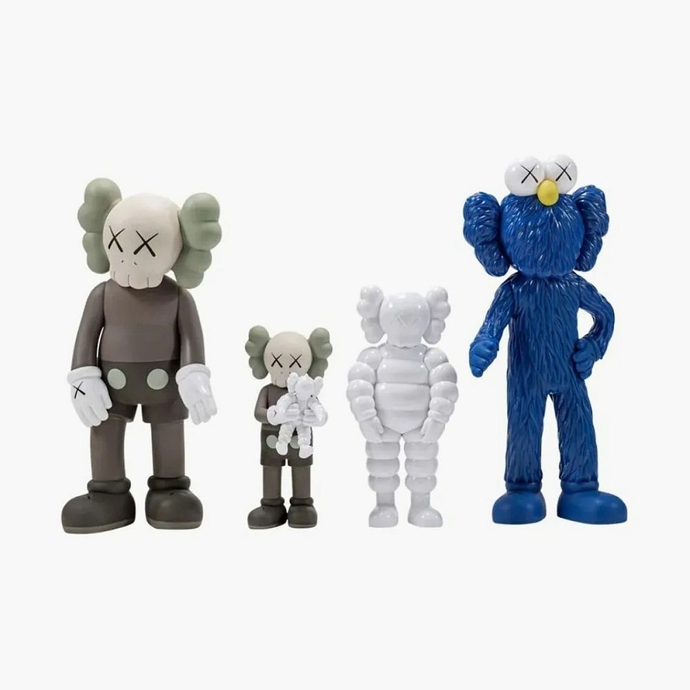 Kaws Family Vinyl Figures Brown Blue White