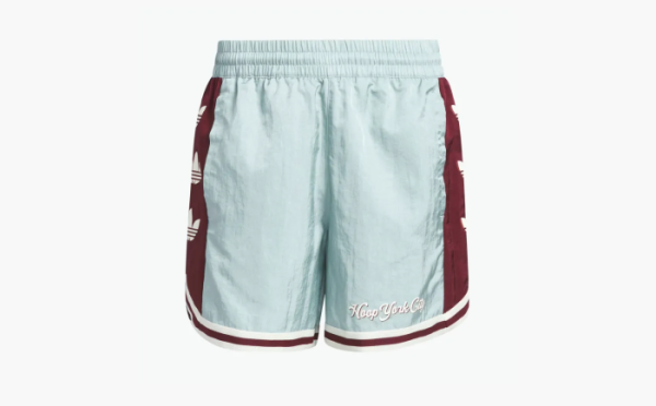 Adidas Originals Hoop York City Woven Shorts Tactile Green  Adidas Originals Hoop York City Woven Shorts Tactile Green
