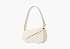 JW PEI Addisyn Faux Suede Panel Shoulder Bag White