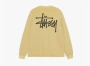Stussy Basic Stock Long Sleeve Thermal Yellow 