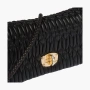 Miu Miu Crystal Cloque Nappa Leather Shoulder Bag "Black" 