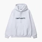 Carhartt WIP Logo Hooded Sweatshirt White