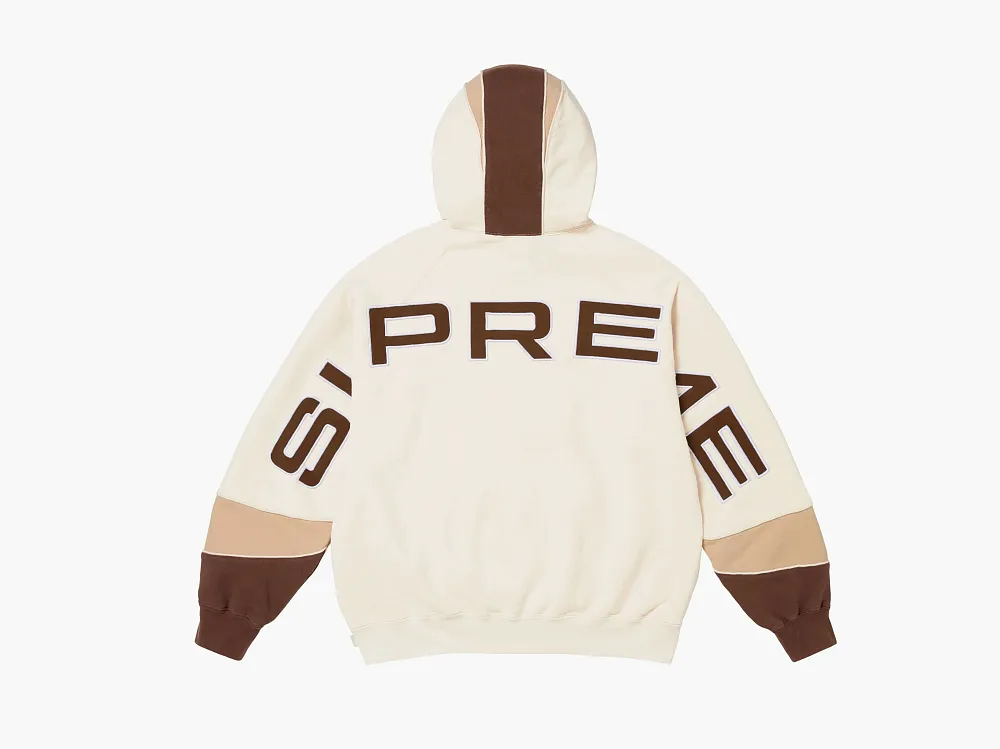 Supreme Paneled Hooded Sweatshirt Natural