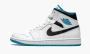 Air Jordan 1 Mid White / Laser Blue 