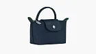 Longchamp Le Pliage Green Handle Pouch Blue Navy