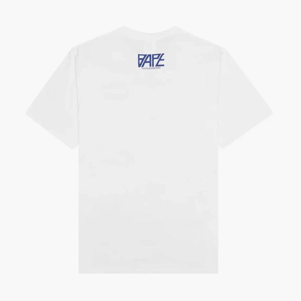 Bape Logo Monogram Tee White/Navy