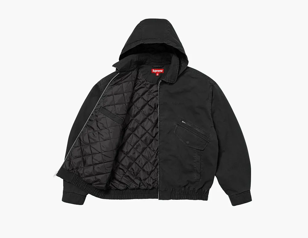 Supreme Hooded Utility Jacket Black