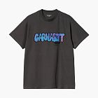 Carhartt WIP Graffiti Logo T-Shirt Charcoal Grey