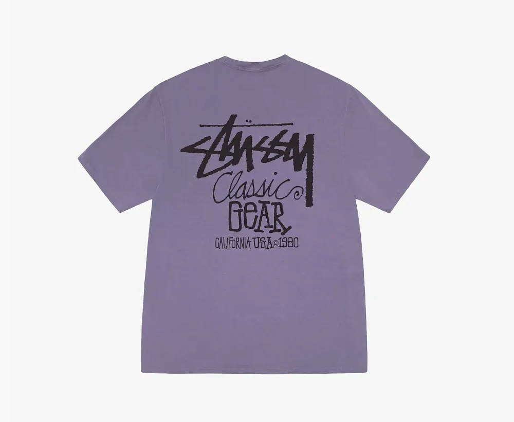 Stussy Classic Gear Pigment Dyed Tee Grape